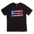 T-shirt nera da uomo con logo Champion, Abbigliamento Sport, SKU a722000280, Immagine 0